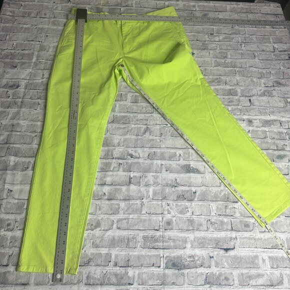 EUC Bonobos Men's Lime Green Stretch Washed Chinos Size 34W 30L - Picture 14 of 15